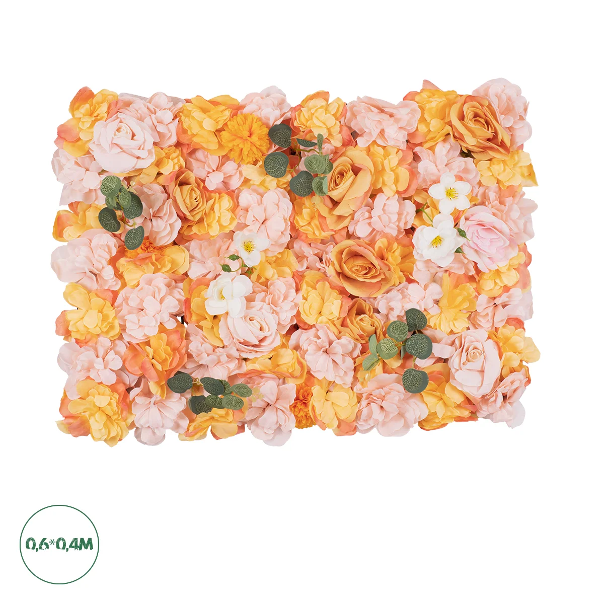 Φωτογραφία προϊόντος: GloboStar® Artificial Garden ROSES STORY ORANGE 78333 Τεχνητό Διακοσμητικό Πάνελ Λουλουδιών - Κάθετος Κήπος σύνθεση Αμβροσία Μ60 x Π40 x Υ6cm