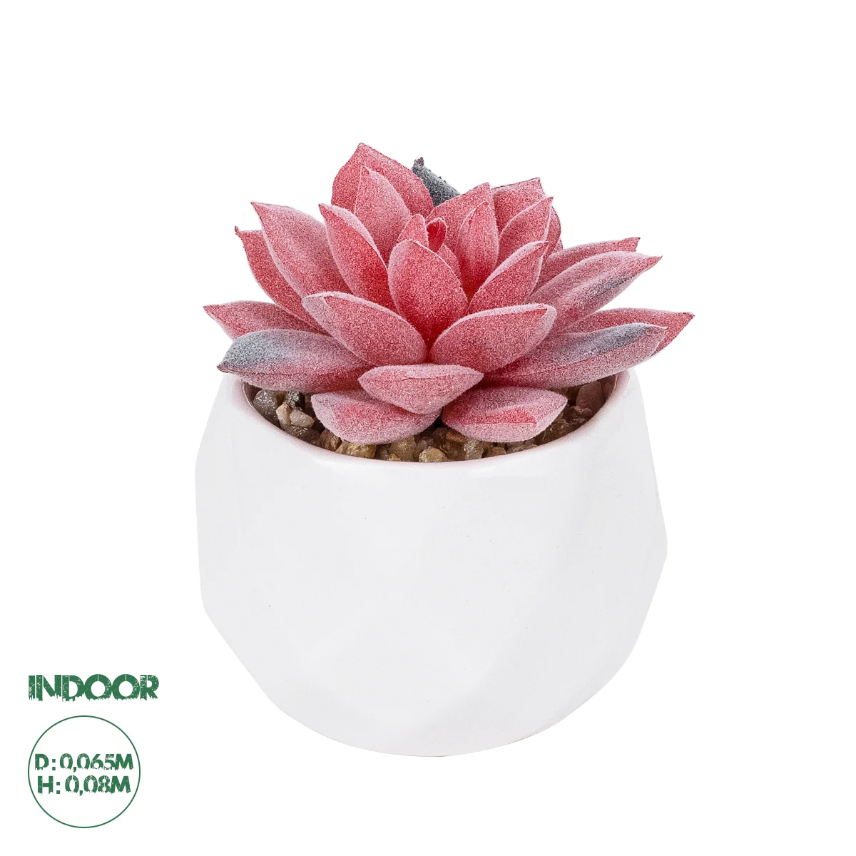 Φωτογραφία προϊόντος: GloboStar® Artificial Garden SUCCULENT SEDEVERIA POTTED PLANT 20989 Διακοσμητικό Φυτό Σεδεβέρια Φ6,5 x Υ8cm
