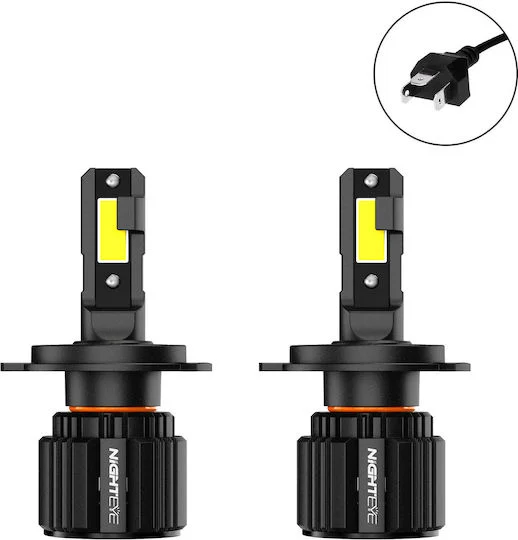 Φωτογραφία προϊόντος: H4 LED 12V/24V 72W 13000LM 6500K IP68 A315-S4-H4 NIGHTEYE 2 X 36W 2 έτη εγγύηση