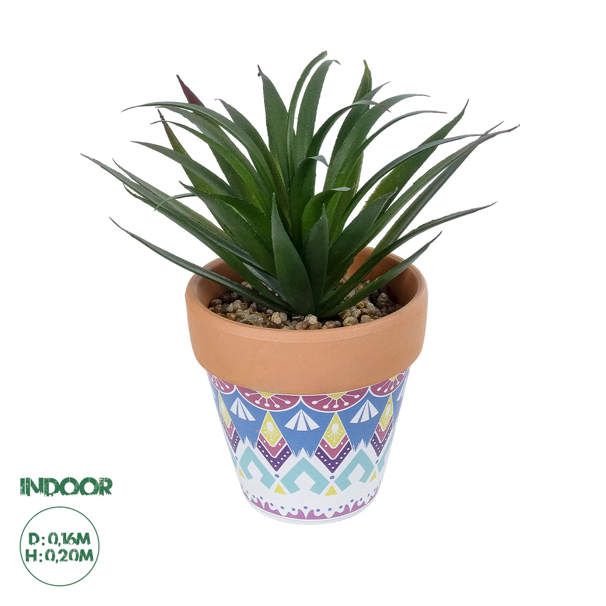 Φωτογραφία προϊόντος: GloboStar® Artificial Garden SUCCULENT SANSEVIERIA POTTED PLANT 21047 Διακοσμητικό Φυτό Σανσεβιέρια Φ16x Υ20cm