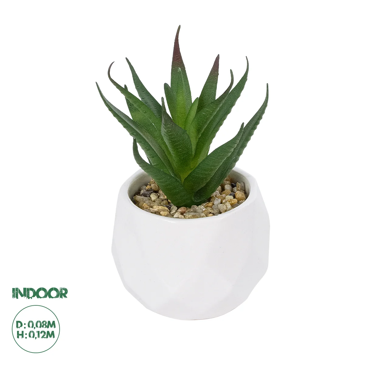 Φωτογραφία προϊόντος: GloboStar® Artificial Garden SUCCULENT ALOE POTTED PLANT 20993 Διακοσμητικό Φυτό Αλόη Φ8 x Υ12cm