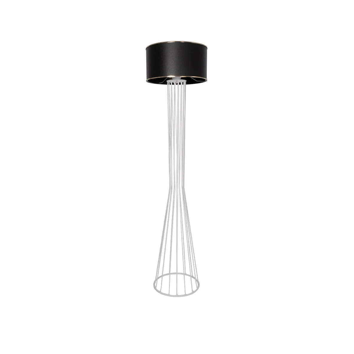 Φωτογραφία προϊόντος: GLOBOSTAR® NOVA 201-0038 Μοντέρνο Επιδαπέδιο Φωτιστικό με Ντουί 1 x E27 AC 220-240V IP20 - Λευκό & Μαύρο - Μ36 x Π36 x Υ148cm