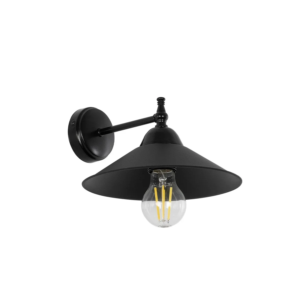 Φωτογραφία προϊόντος: GLOBOSTAR® CATERPILLAR 204-0115 Μοντέρνο Φωτιστικό Τοίχου - Απλίκα με Ντουί 1 x E27 AC 220-240V IP20 - Μαύρο - Μ22 x Π25 x Υ14cm