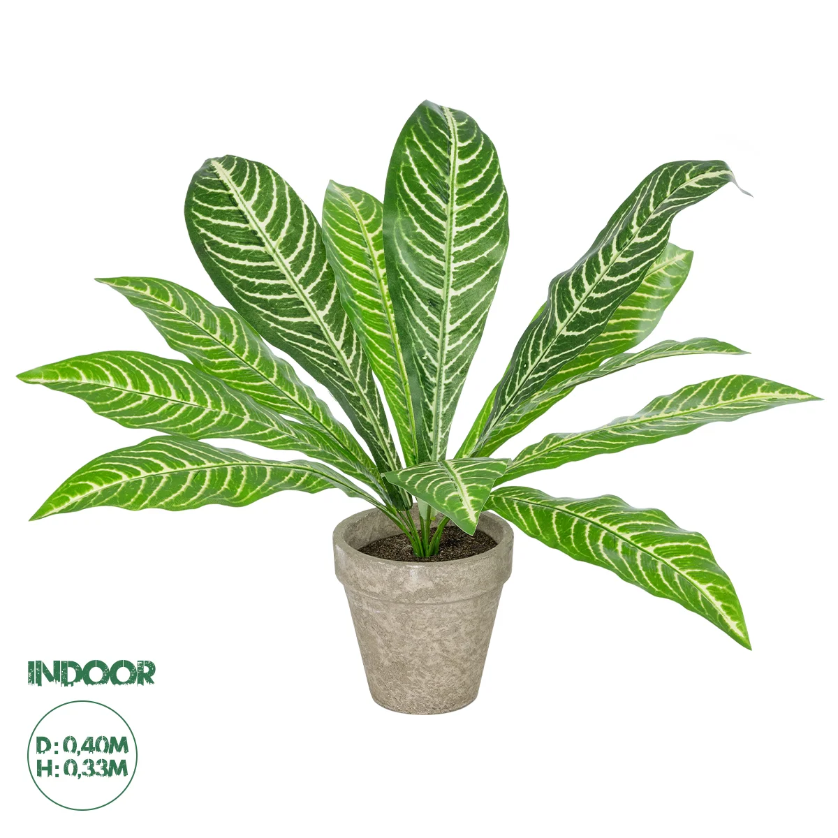 Φωτογραφία προϊόντος: GloboStar® Artificial Garden ZEBRA POTTED PLANT 20906 Διακοσμητικό Φυτό Ζέμπρα Φ40 x Υ33cm