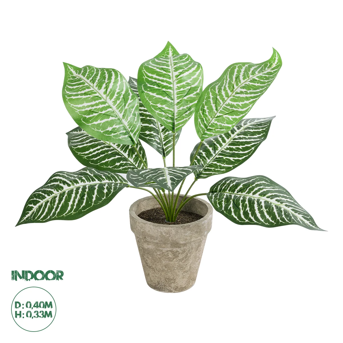 Φωτογραφία προϊόντος: GloboStar® Artificial Garden ZEBRA POTTED PLANT 20898 Διακοσμητικό Φυτό Ζέμπρα Φ40 x Υ33cm