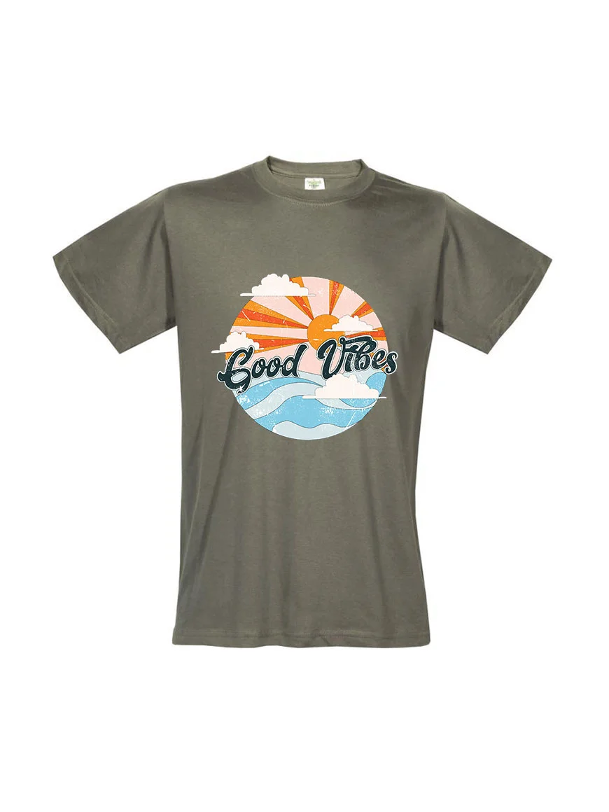Φωτογραφία προϊόντος: Good Vibes Sunset T-shirt 268 KHAKI