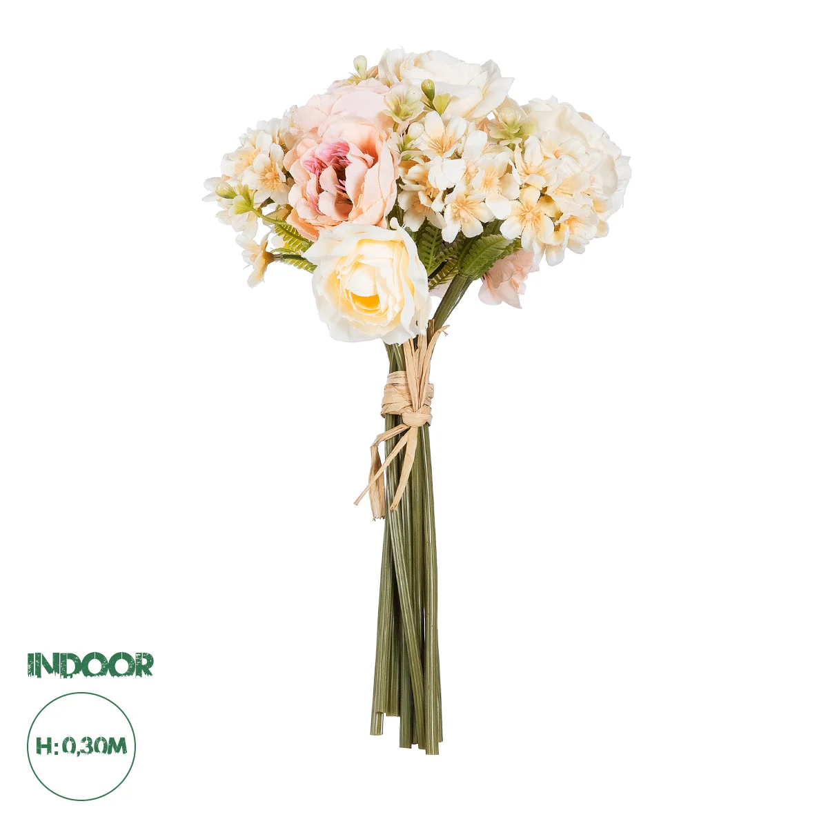 Φωτογραφία προϊόντος: GloboStar® Artificial Garden PEONY FLOWER BOUQUET 21087 Τεχνητό Διακοσμητικό Μπουκέτο Παιώνιας Y30cm