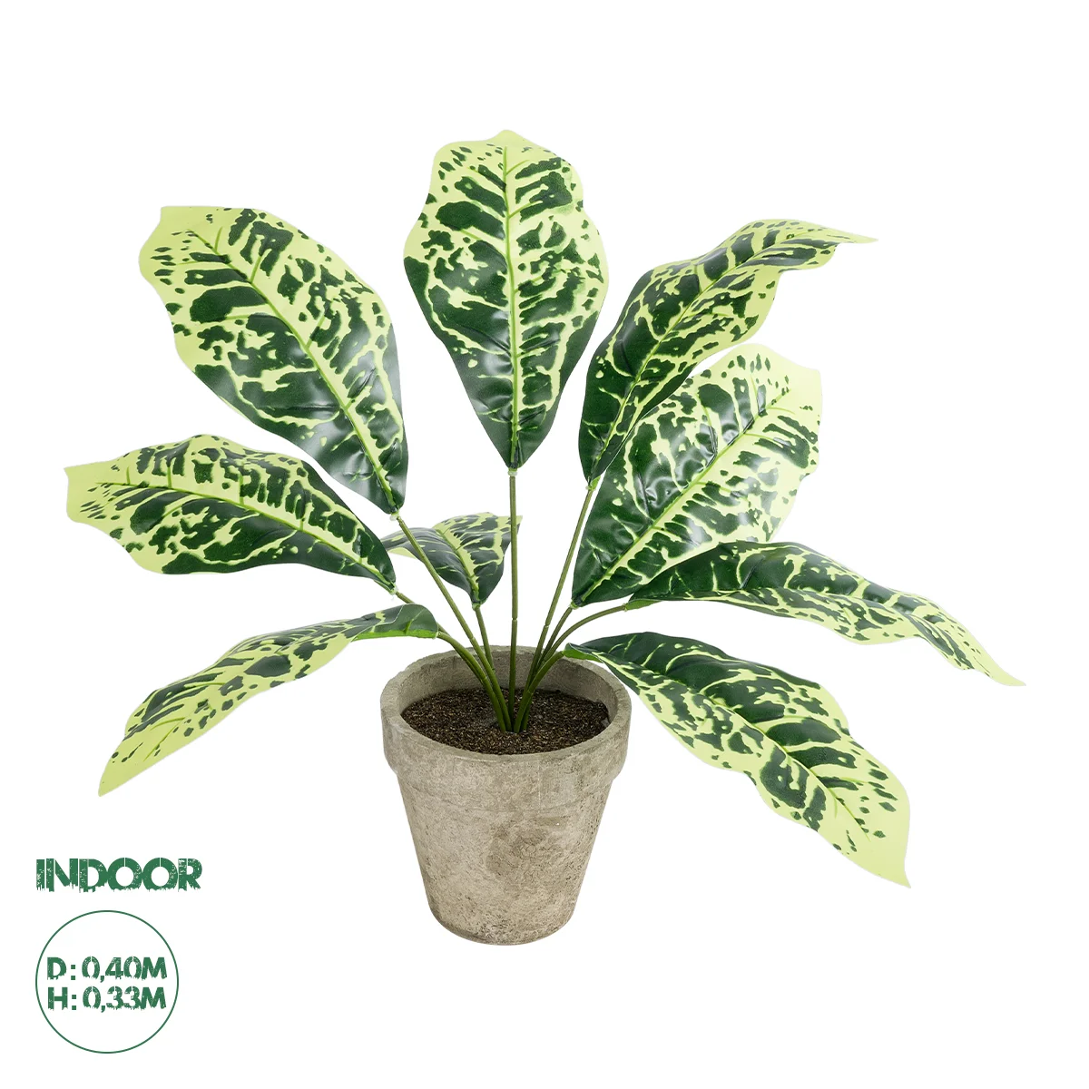 Φωτογραφία προϊόντος: GloboStar® Artificial Garden YELLOW AGLAONEMA POTTED PLANT 20902 Διακοσμητικό Φυτό Κίτρινο Αγλαόνημα Φ40 x Υ33cm