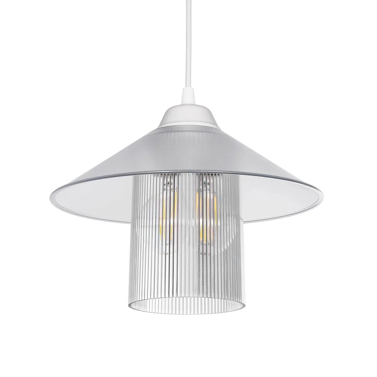 Φωτογραφία προϊόντος: GLOBOSTAR® PROMO 203-0088 Μοντέρνο Κρεμαστό Φωτιστικό Οροφής με Ντουί 1 x E27 AC 220-240V IP20 - Λευκό - Μ25.5 x Π25.5 x Υ20cm