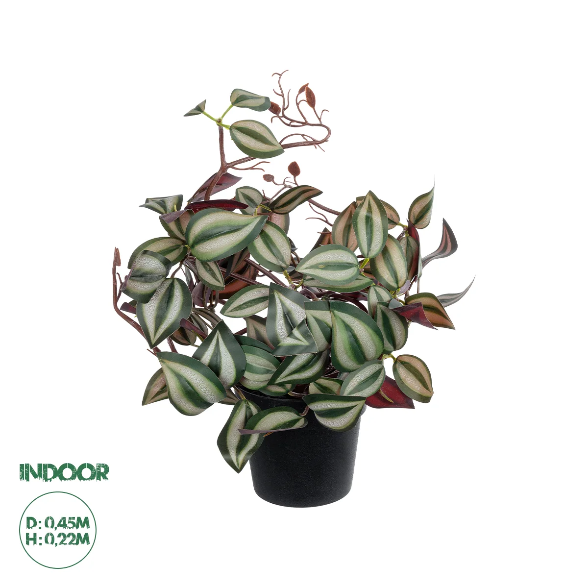 Φωτογραφία προϊόντος: GloboStar® Artificial Garden ZEBRINA PLANT 20961 Διακοσμητικό Φυτό Ζεμπρίνα Φ45 x Υ22cm