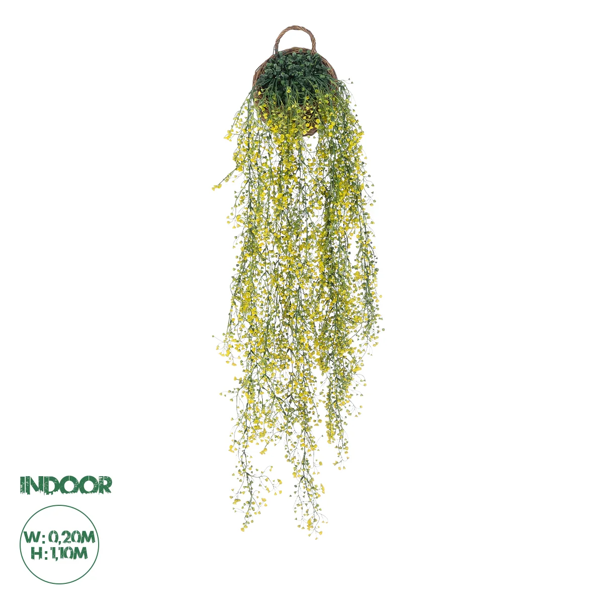 Φωτογραφία προϊόντος: GloboStar® Artificial Garden GOLDEN BELL WILLOW HANGING PLANT 20632 Κρεμαστό Τεχνητό Διακοσμητικό Φυτό Ιτίας Y110cm