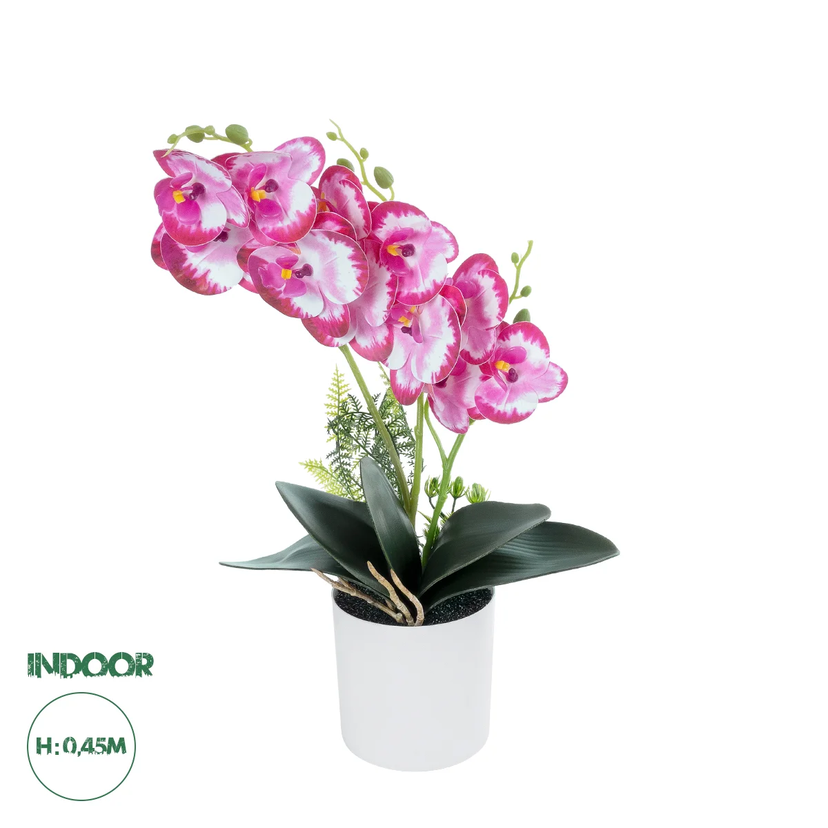 Φωτογραφία προϊόντος: GloboStar® Artificial Garden PINK + FUCHSIA ORCHID 21079 Διακοσμητικό Φυτό Ροζ - Φούξια Ορχιδέα Υ45cm