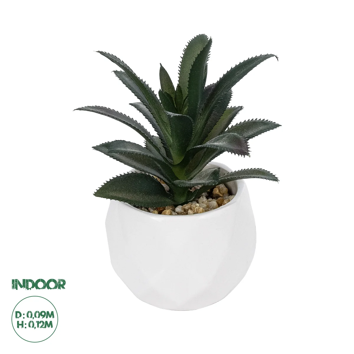 Φωτογραφία προϊόντος: GloboStar® Artificial Garden SUCCULENT ALOE POTTED PLANT 20983 Διακοσμητικό Φυτό Αλόης Φ9 x Υ12cm