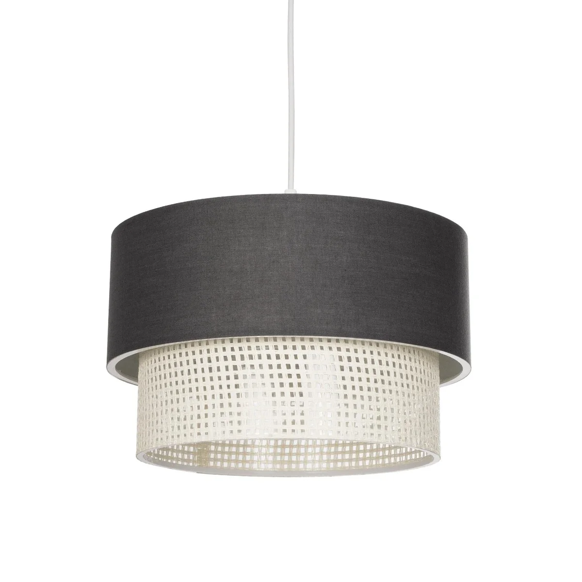 Φωτογραφία προϊόντος: GLOBOSTAR® SISSIE 203-0140 Μοντέρνο Κρεμαστό Φωτιστικό Οροφής με Ντουί 1 x E27 AC 220-240V IP20 - Μαύρο & Μπεζ - Μ30 x Π30 x Υ23cm