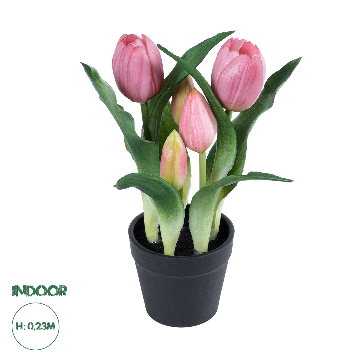 Φωτογραφία προϊόντος: GloboStar® Artificial Garden PINK TULIP 21092 Διακοσμητικό Φυτό Ροζ Τουλίπα Υ23cm