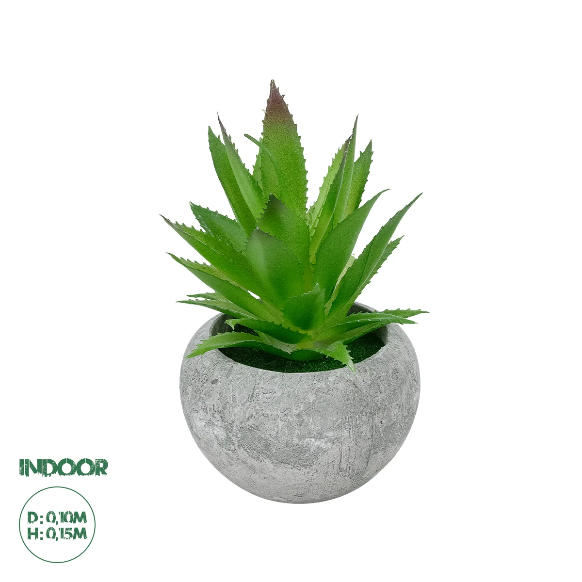 Φωτογραφία προϊόντος: GloboStar® Artificial Garden SUCCULENT ALOE POTTED PLANT 21037 Διακοσμητικό Φυτό Αλόη Φ10 x Υ15cm