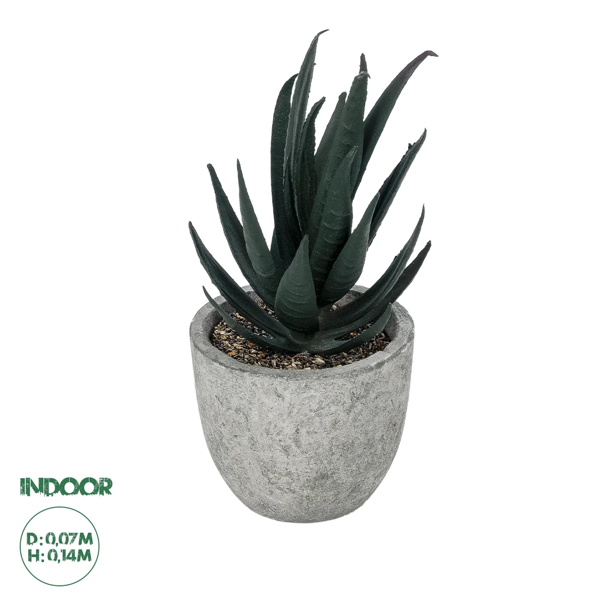 Φωτογραφία προϊόντος: GloboStar® Artificial Garden SUCCULENT ALOE POTTED PLANT 21007 Διακοσμητικό Φυτό Αλόη Φ7 x Υ14cm