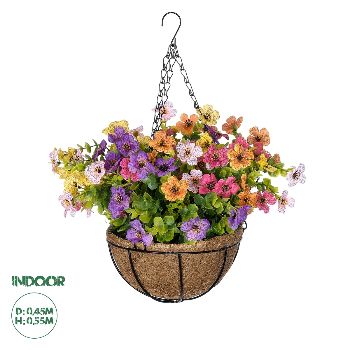 Φωτογραφία προϊόντος: GloboStar® Artificial Garden GERBERA HANGING PLANT 20635 Τεχνητό Κρεμαστό Διακοσμητικό Φυτό Ζέρμπερας Y55cm