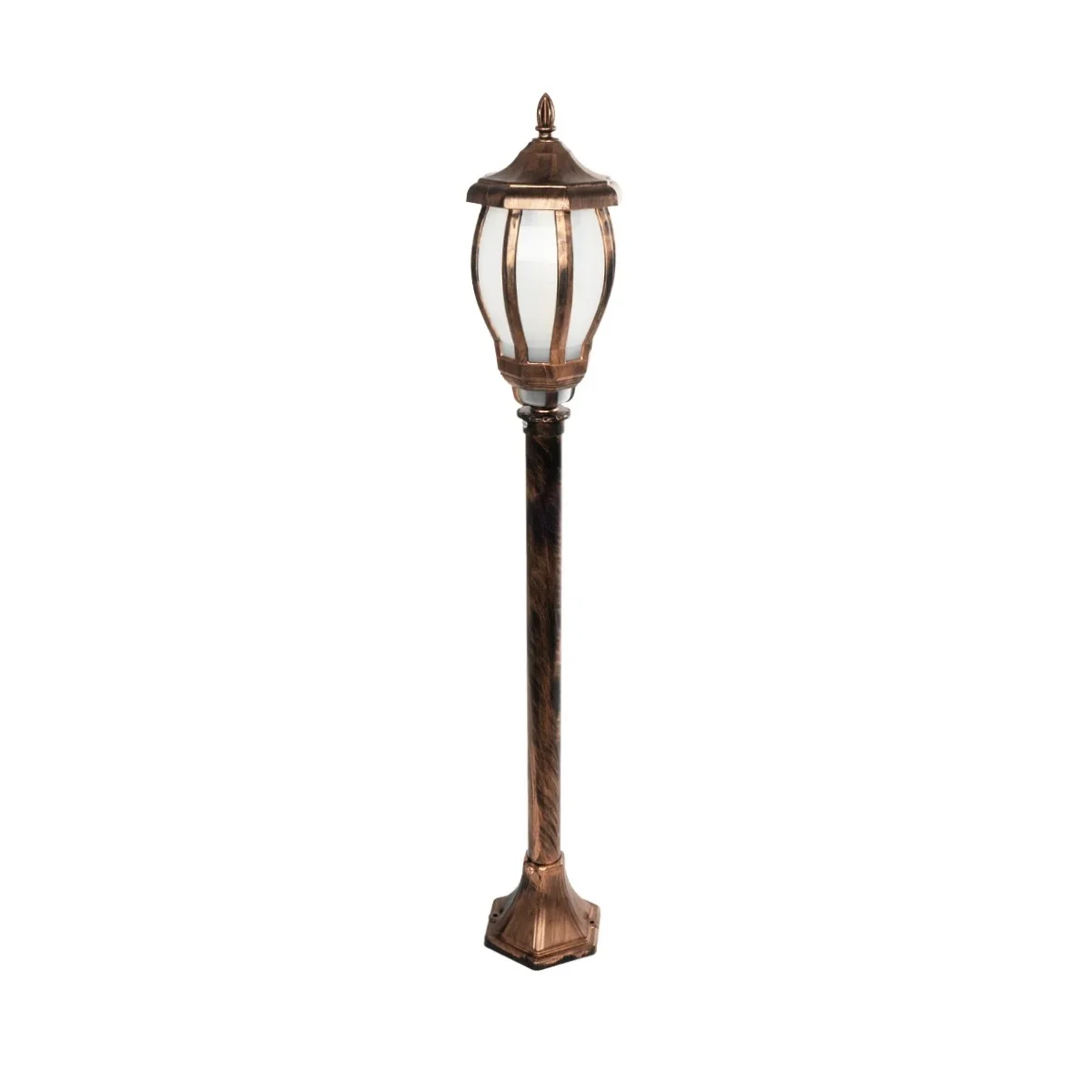 Φωτογραφία προϊόντος: GloboStar® VERDI 203-0236 Vintage Επιδαπέδιο Φωτιστικό Κολωνάκι Κήπου Μονόφωτο 1 x E27 IP44 Χάλκινο & Διάφανο Πλαστικό - Μ17 x Π17 x Υ104cm