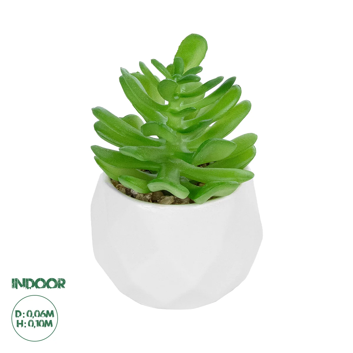 Φωτογραφία προϊόντος: GloboStar® Artificial Garden SUCCULENT CRASSULA POTTED PLANT 20986 Διακοσμητικό Φυτό Κρασούλα Φ6 x Υ10cm