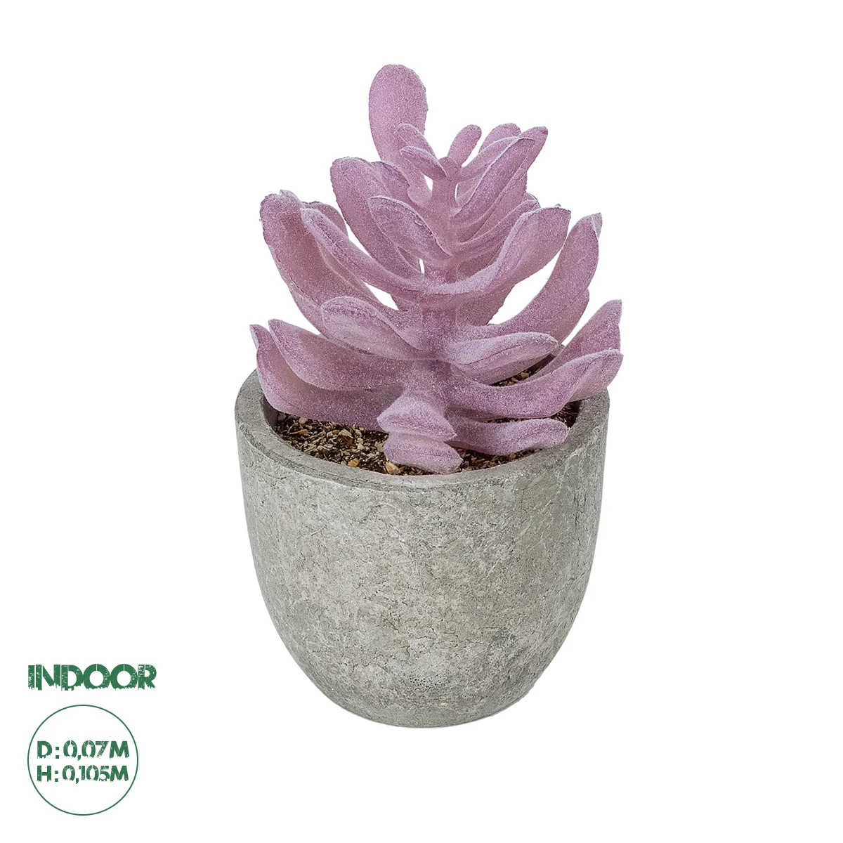 Φωτογραφία προϊόντος: GloboStar® Artificial Garden SUCCULENT CRASSULA POTTED PLANT 21029 Διακοσμητικό Φυτό Κρασούλα Φ7 x Υ10,5cm