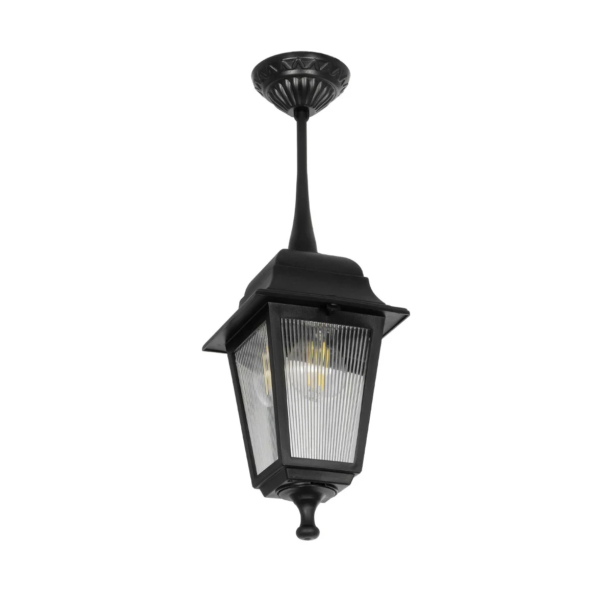Φωτογραφία προϊόντος: GLOBOSTAR® SOLME 203-0209 Vintage Φωτιστικό Οροφής με Ντουί 1 x E27 AC 220-240V IP44 - Μαύρο - Μ15 x Π15 x Υ27cm