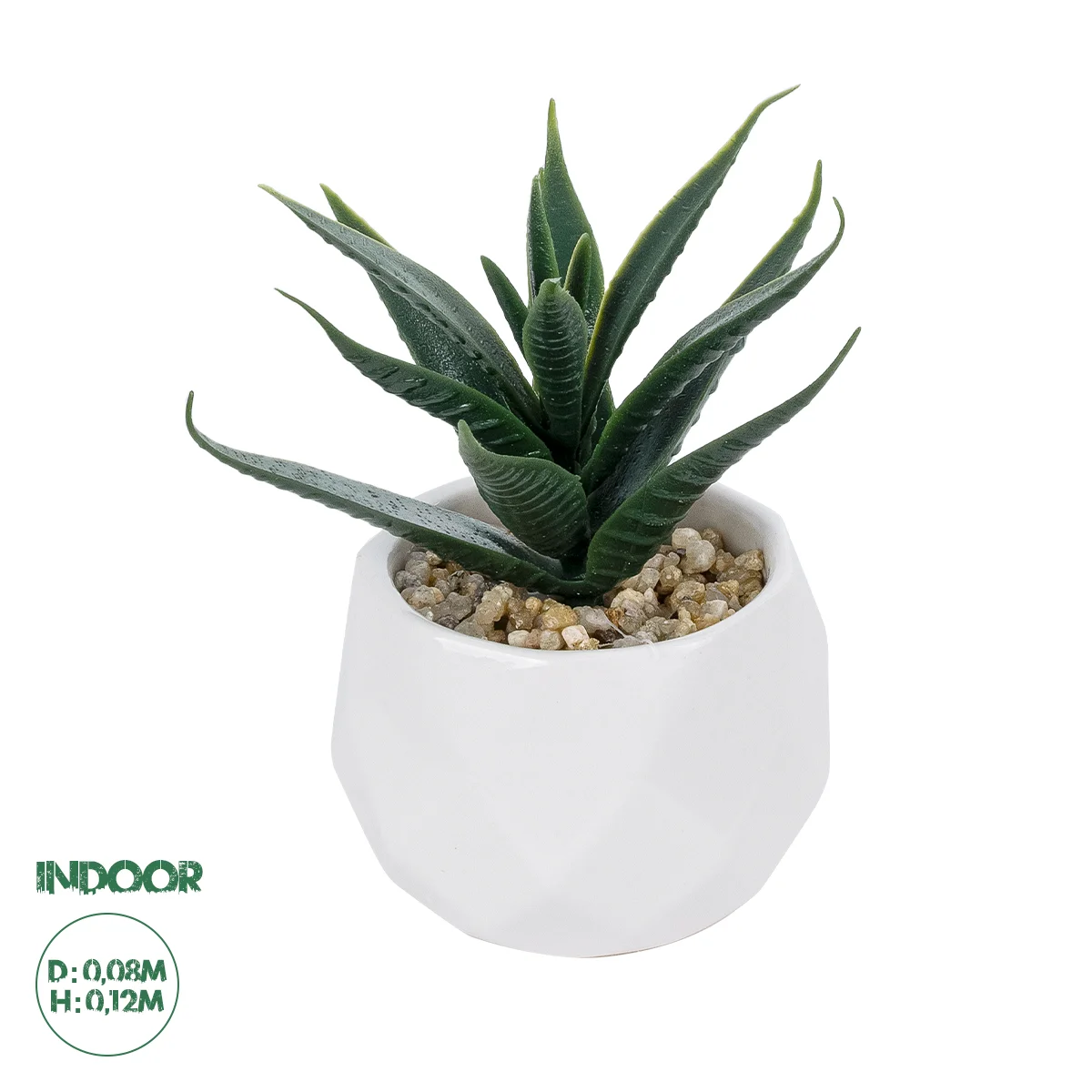 Φωτογραφία προϊόντος: GloboStar® Artificial Garden SUCCULENT ALOE POTTED PLANT 20992 Διακοσμητικό Φυτό Αλόη Φ8 x Υ12cm