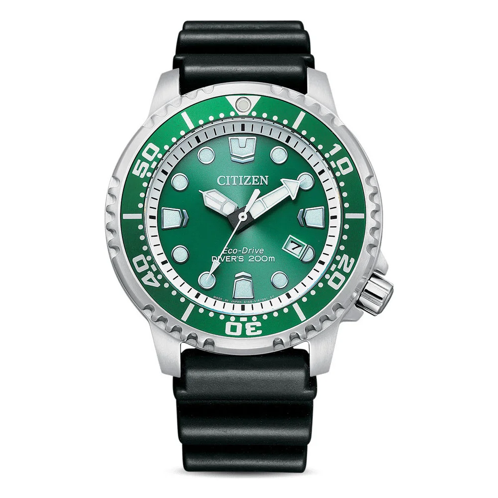 Φωτογραφία προϊόντος: CITIZEN Promaster Marine Eco-Drive Divers Green Rubber Strap BN0158-18X