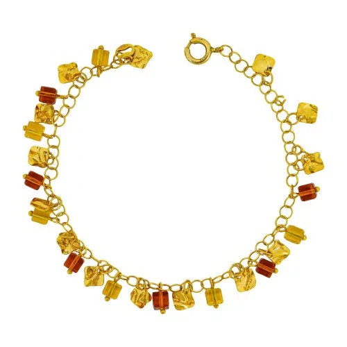 Φωτογραφία προϊόντος: Βραχιόλι με Citrine και Smoke Quartz απο Kίτρινο Xρυσό 14 Kαρατίων VR1120