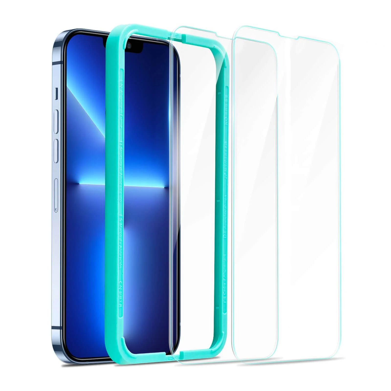 Φωτογραφία προϊόντος: ESR Premium Quality Tempered Glass iPhone 13 Pro Max (2-Pack With Easy Installation Frame)