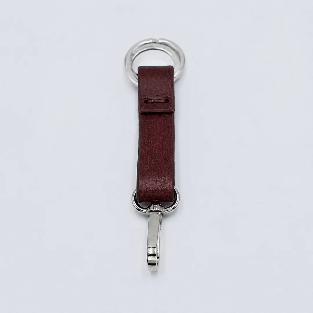 Φωτογραφία προϊόντος: GEORGIADIS ACCESSORIES Χειροποίητο Μπρελόκ Λουρί Γάντζος με Κρίκους KL09-449 Μπορντώ