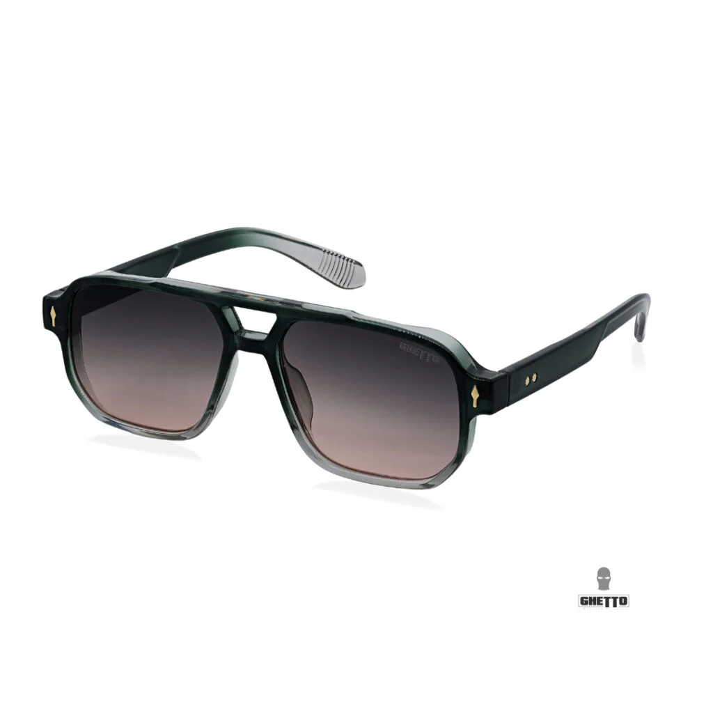 Φωτογραφία προϊόντος: Ghetto 70s Retro Square Sunglasses Green Frame Unisex