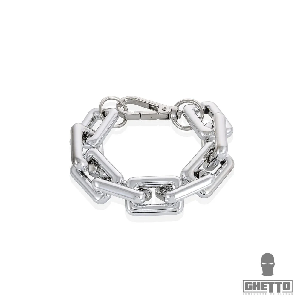 Φωτογραφία προϊόντος: Ghetto Bracelet Thick Chain Exaggerated Cuban Style Silver