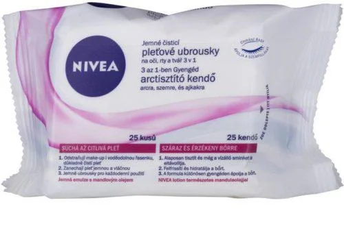 Φωτογραφία προϊόντος: NIVEA - 3 σε 1 Απαλά Μαντηλάκια Καθαρισμού - 25τεμ για ξήρη επιδερμίδα