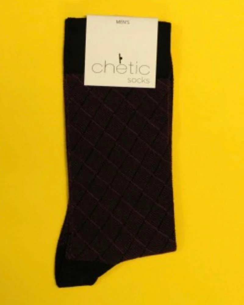Φωτογραφία προϊόντος: chetic socks Ανδρικές κάλτσες καρό σε μωβ 78% βαμβάκι