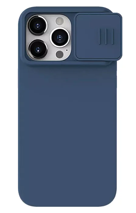 Φωτογραφία προϊόντος: NILLKIN θήκη CamShield Silky Silicone για iPhone 15 Pro, μπλε