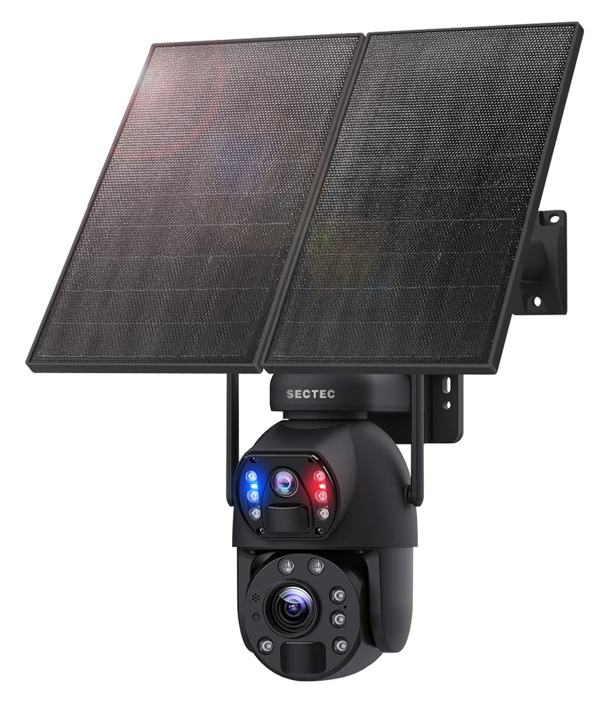 Φωτογραφία προϊόντος: SECTEC smart ηλιακή κάμερα ST-598-6M-4G-20W-EU, 3MP dual lens, 20x zoom, 4G, SD, PTZ