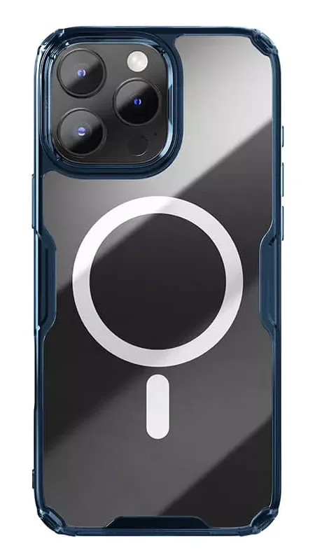 Φωτογραφία προϊόντος: NILLKIN θήκη Nature TPU Pro Magnetic για iPhone 16 Pro, διάφανη-μπλε
