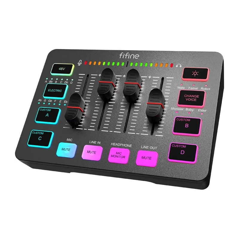Φωτογραφία προϊόντος: Fifine Audio mixer SC3 (black)
