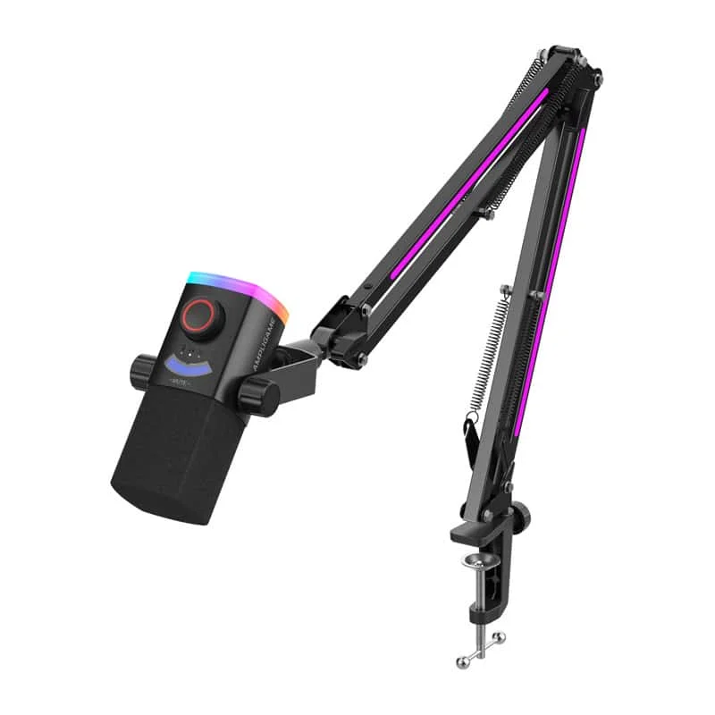 Φωτογραφία προϊόντος: Fifine Dynamic microphone AM8proT with boom arm (black)