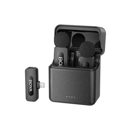 Φωτογραφία προϊόντος: BOYA Microphone Wireless BY-V3 2.4GHz with 2 transmitters and 1 receivers (Lightning) Black EU
