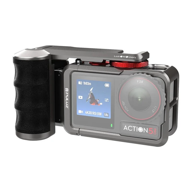 Φωτογραφία προϊόντος: Puluz Metal Protective Case with Grip for DJI Osmo Action 5 Pro / Action 4 / Action 3