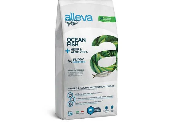 Φωτογραφία προϊόντος: Alleva HOLISTIC OCEAN FISH PUPPY MEDIUM DOG HEMP & ALOE VERA Μεγάλο 12kgr