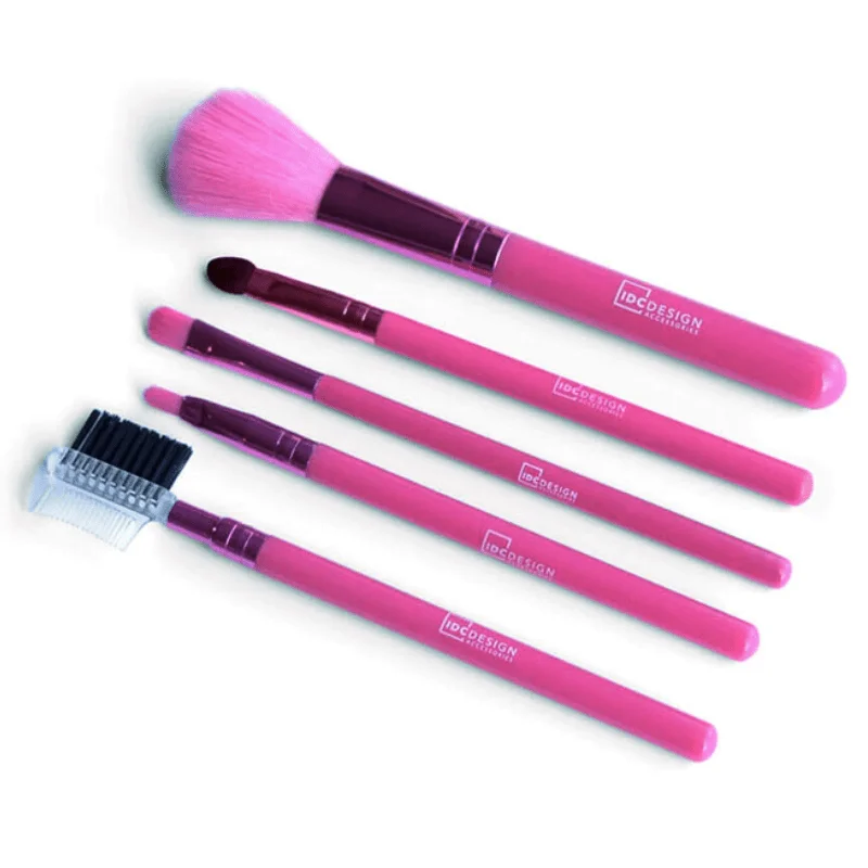 Φωτογραφία προϊόντος: IDC Design Make Up Brushes 5pcs Πινέλα Μακιγιάζ Ροζ 5τεμ 65gr