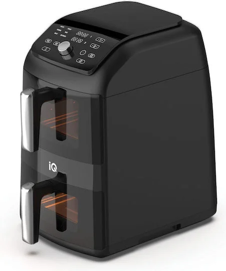 Φωτογραφία προϊόντος: IQ Air Fryer με Διπλό Αποσπώμενο Κάδο 11lt Μαύρο AF-008