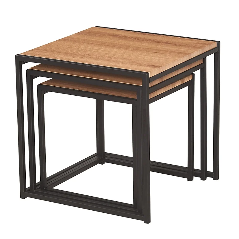 Φωτογραφία προϊόντος: Zita Plus ALBA SET 3 ΤΜΧ ΤΡΑΠΕΖΑΚΙΑ OAK GRAIN