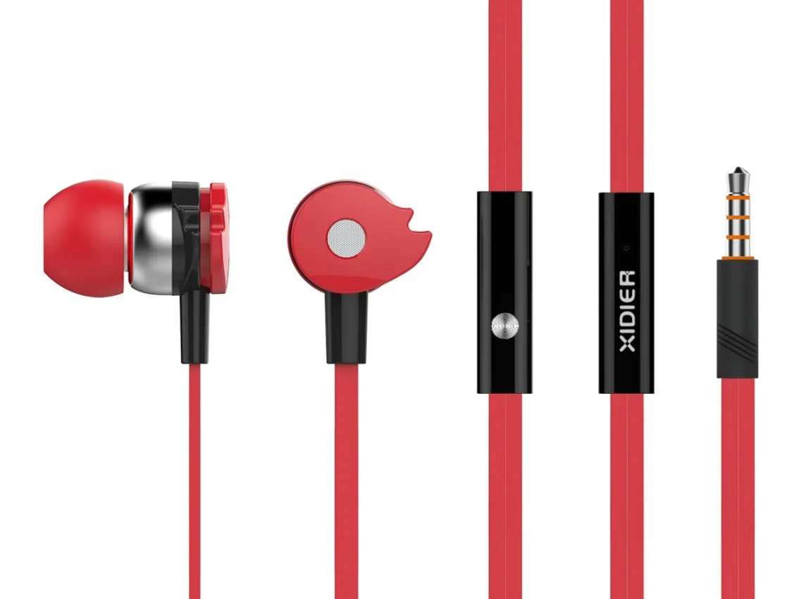 Φωτογραφία προϊόντος: CELEBRAT Earphones με μικρόφωνο D1, on/off, 10mm, 1.2m flat, κόκκινα