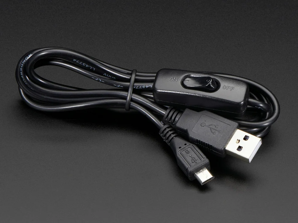 Φωτογραφία προϊόντος: Adafruit USB Power Only Cable with Switch - A/MicroB