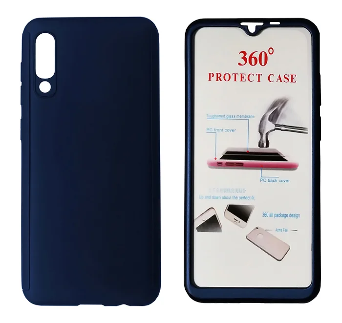 Φωτογραφία προϊόντος: POWERTECH Θήκη Body 360° με Tempered Glass για Xiaomi Mi 9, μπλε
