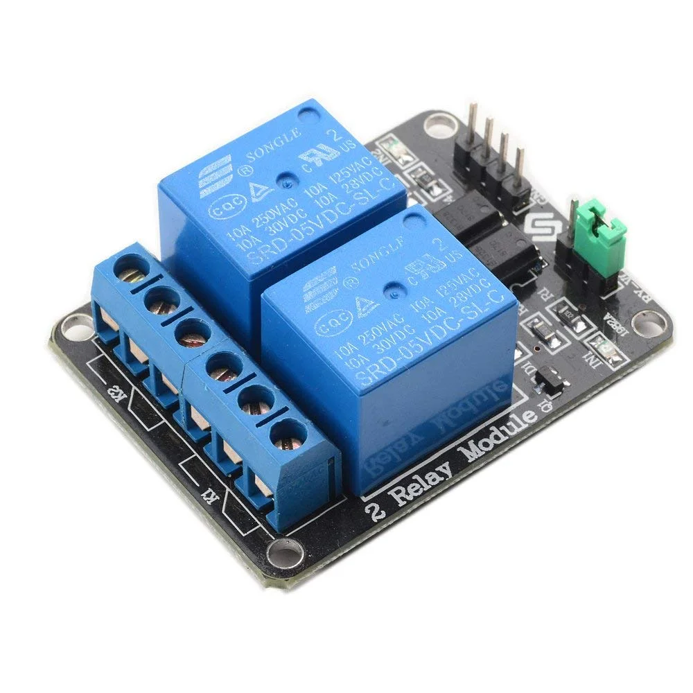 Φωτογραφία προϊόντος: 2 channel 5V relay module low level Trigger with Optocoupler Ρελέ
